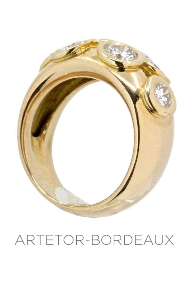 BAGUE JONC DIAMANTS SERTI CLOS — vue 4