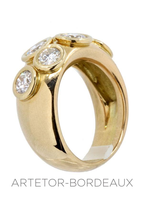 BAGUE JONC DIAMANTS SERTI CLOS — vue 6