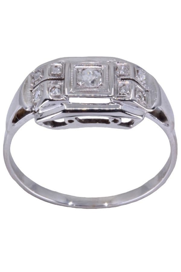 BAGUE  ART-DÉCO DIAMANT — vue 1