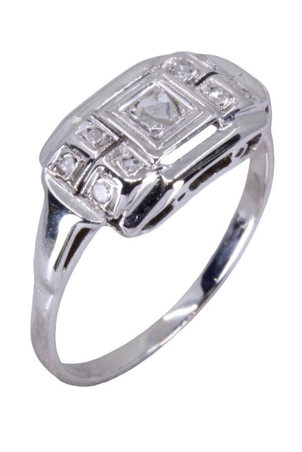 BAGUE  ART-DÉCO DIAMANT — vue 3