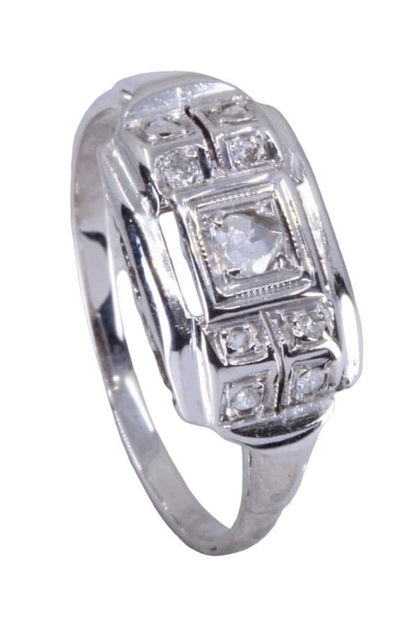 BAGUE  ART-DÉCO DIAMANT — vue 5