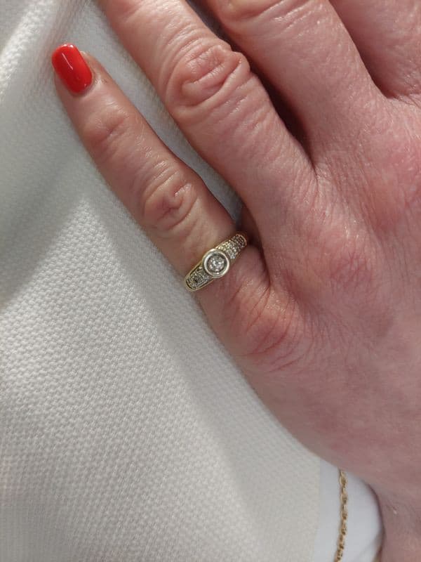SOLITAIRE DIAMANTS 0.20 CARAT — vue 2