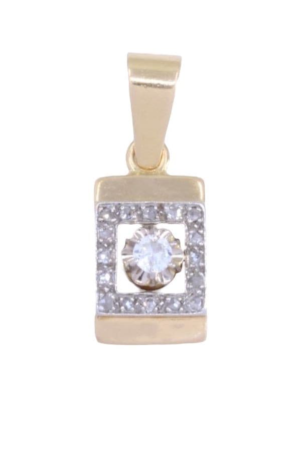 PENDENTIF TANK DIAMANTS — vue 1