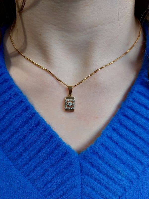 PENDENTIF TANK DIAMANTS — vue 2