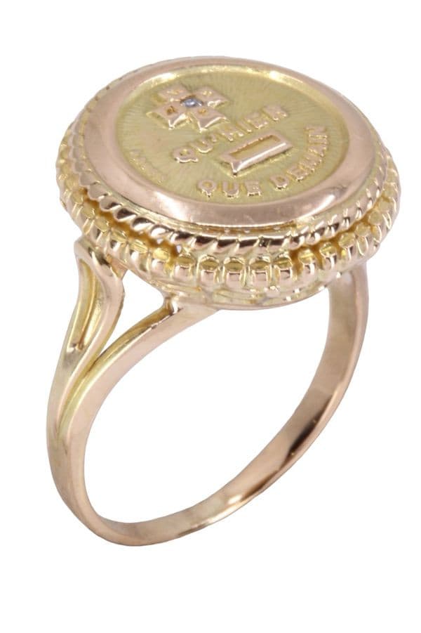 BAGUE MÉDAILLE D'AMOUR AUGIS DIAMANT — vue 3
