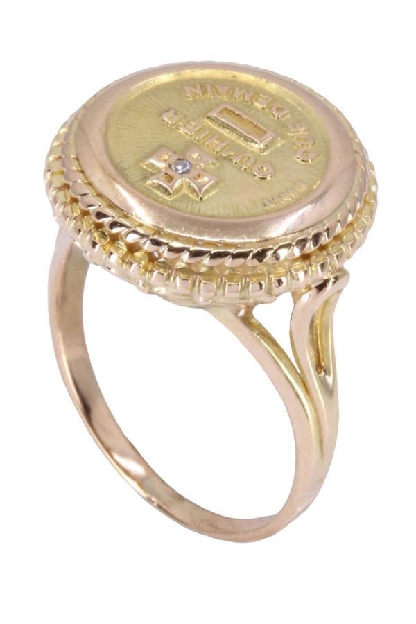 BAGUE MÉDAILLE D'AMOUR AUGIS DIAMANT — vue 4