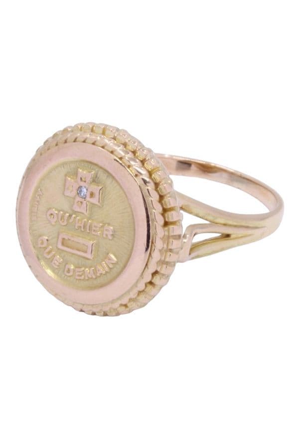 BAGUE MÉDAILLE D'AMOUR AUGIS DIAMANT — vue 6
