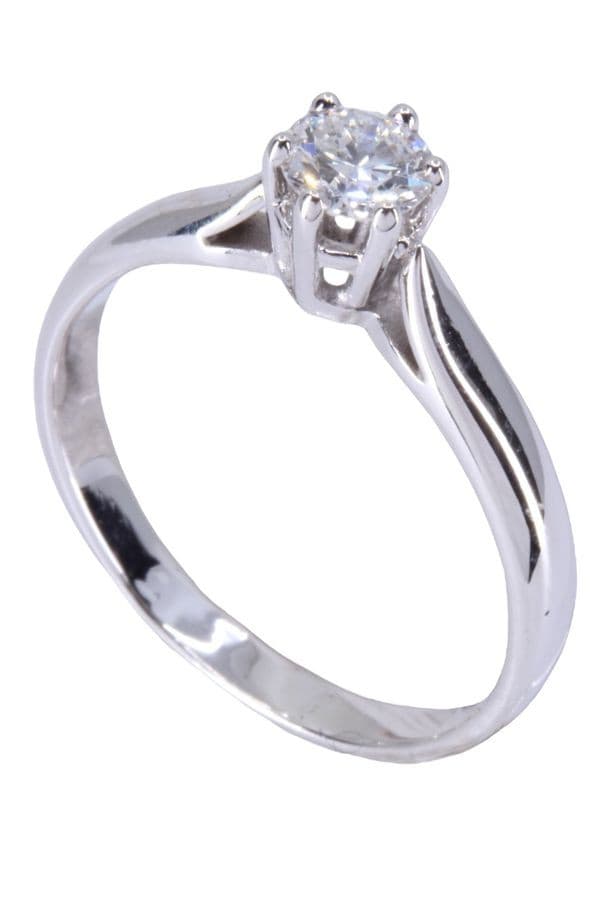 SOLITAIRE MODERNE DIAMANT 0.37 CARAT — vue 4