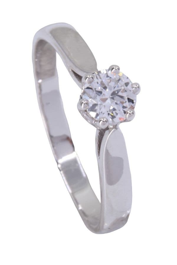 SOLITAIRE MODERNE DIAMANT 0.37 CARAT — vue 5