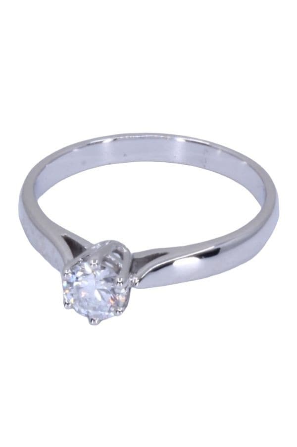 SOLITAIRE MODERNE DIAMANT 0.37 CARAT — vue 6