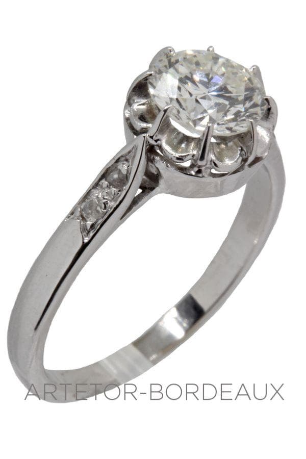 SOLITAIRE DIAMANT ANCIEN 1.21 CARAT — vue 4