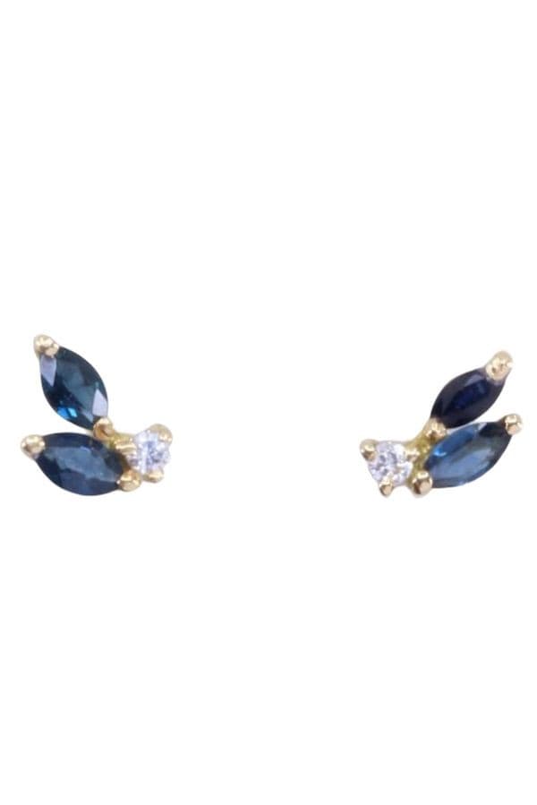 BOUCLES D'OREILLES SAPHIRS ET DIAMANTS — vue 1
