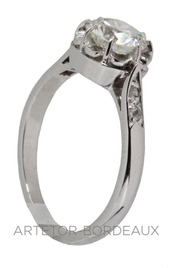 SOLITAIRE DIAMANT ANCIEN 1.21 CARAT — vue 5