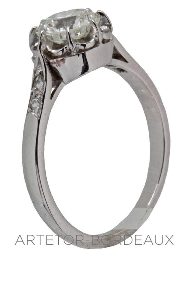 SOLITAIRE DIAMANT ANCIEN 1.21 CARAT — vue 6
