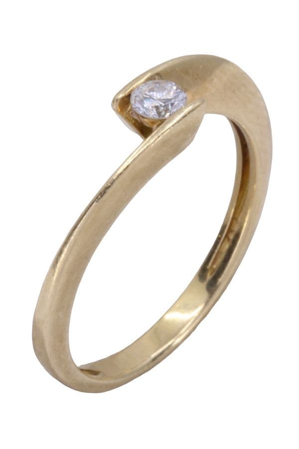 SOLITAIRE DIAMANT 0.13 CARAT — vue 3