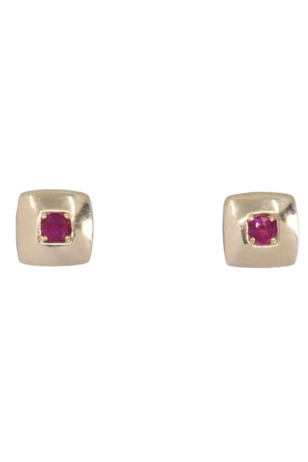 BOUCLES D'OREILLES RUBIS — vue 1