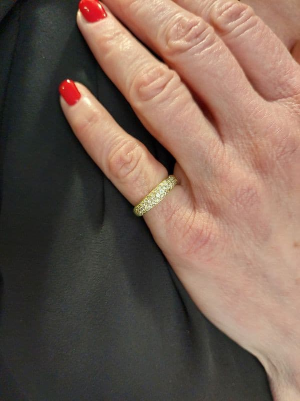 BAGUE JONC DIAMANTÉ — vue 2