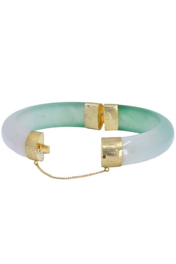 BRACELET JONC OUVRANT EN JADE — vue 3