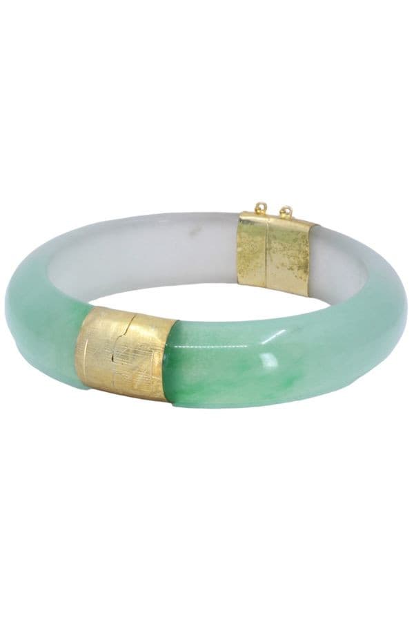 BRACELET JONC OUVRANT EN JADE — vue 4