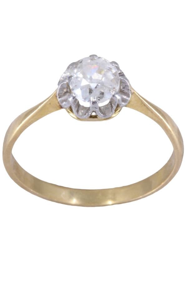 SOLITAIRE ANCIEN DIAMANT 0.40 CARAT — vue 1