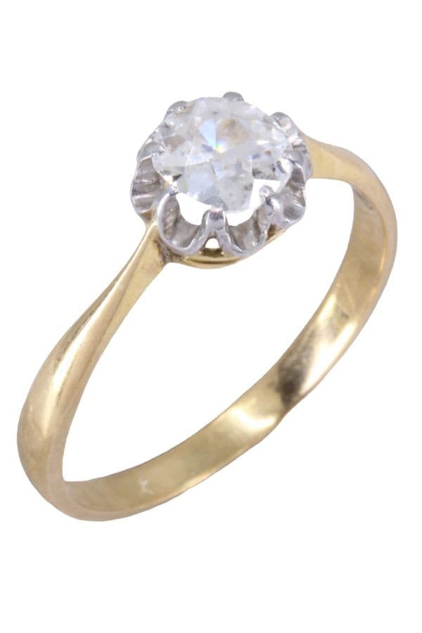 SOLITAIRE ANCIEN DIAMANT 0.40 CARAT — vue 3