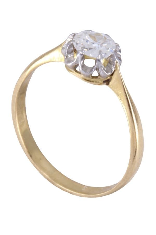 SOLITAIRE ANCIEN DIAMANT 0.40 CARAT — vue 4