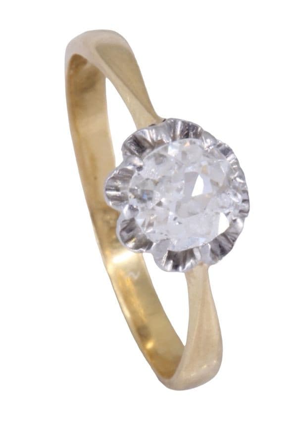 SOLITAIRE ANCIEN DIAMANT 0.40 CARAT — vue 5