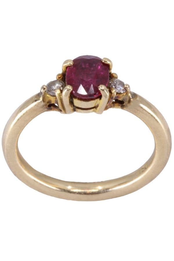 BAGUE RUBIS ET DIAMANTS — vue 1