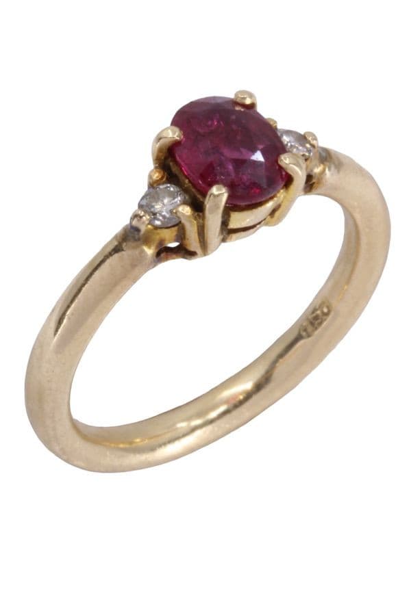 BAGUE RUBIS ET DIAMANTS — vue 3