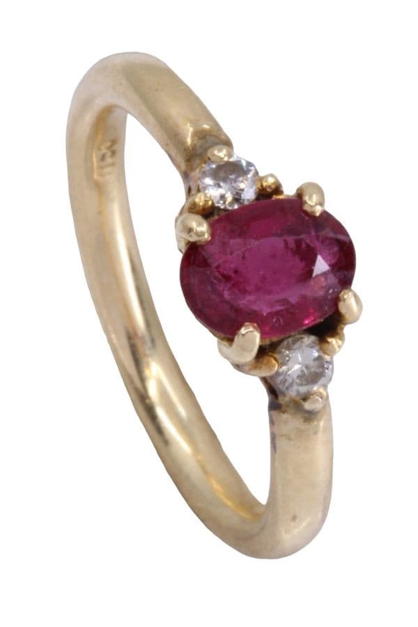 BAGUE RUBIS ET DIAMANTS — vue 4
