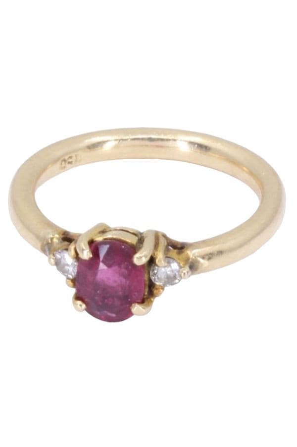 BAGUE RUBIS ET DIAMANTS — vue 5