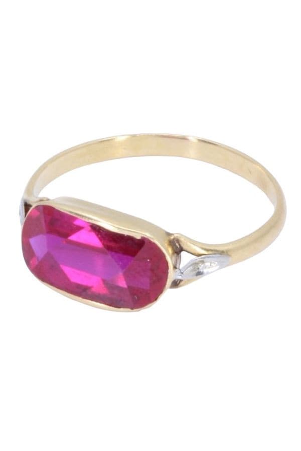 BAGUE ANCIENNE RUBIS — vue 6