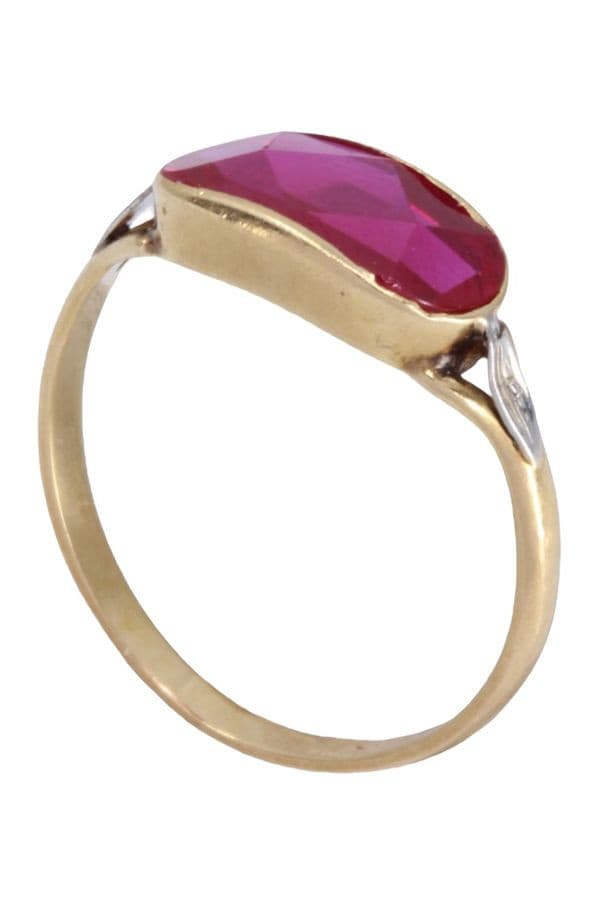 BAGUE ANCIENNE RUBIS — vue 4