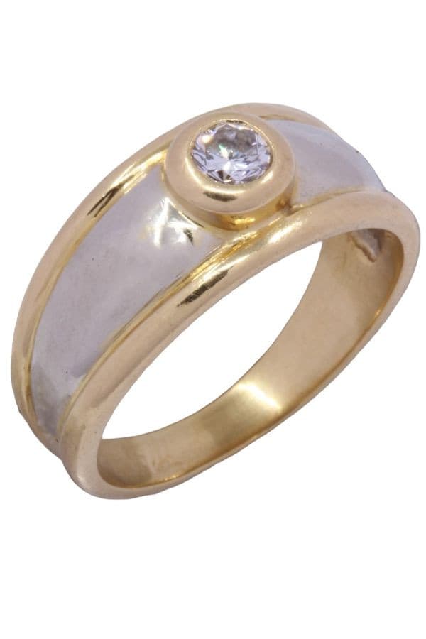 BAGUE JONC DIAMANT 2 ORS — vue 3