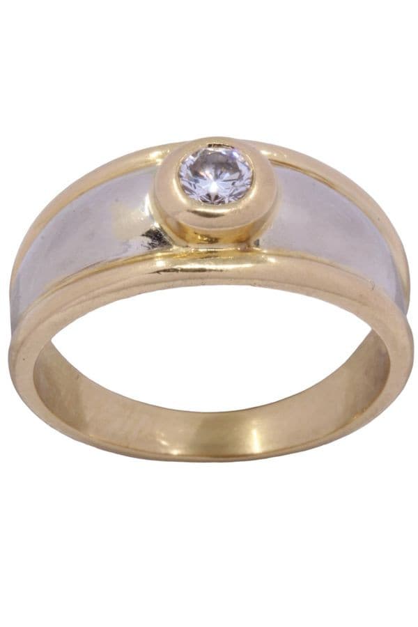 BAGUE JONC DIAMANT 2 ORS — vue 1