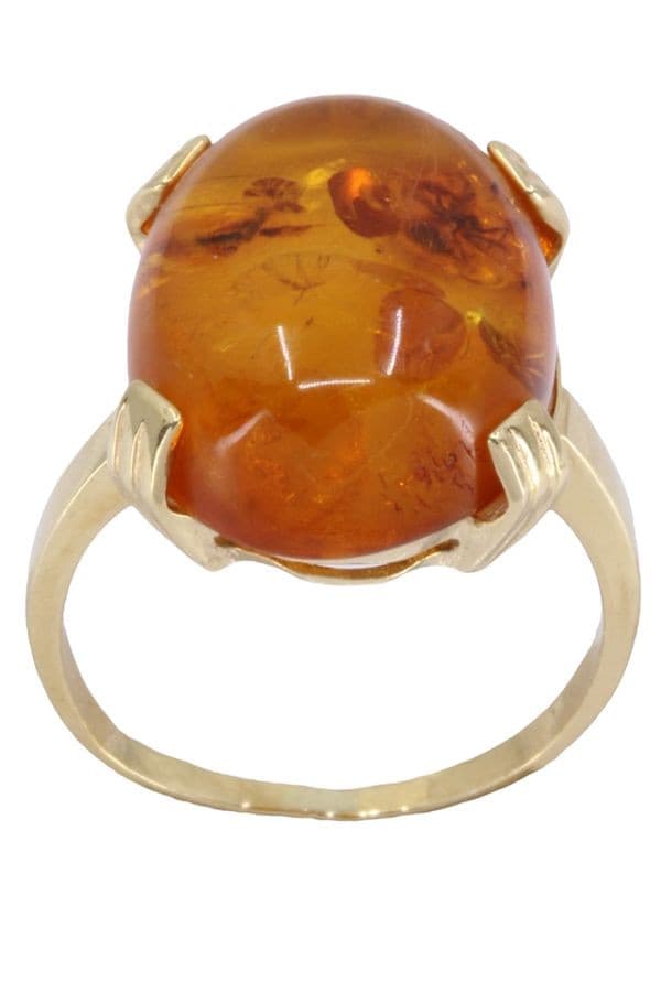 BAGUE MODERNE AMBRE — vue 1