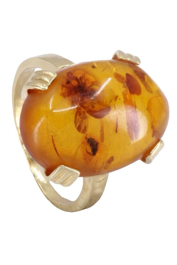 BAGUE MODERNE AMBRE — vue 4