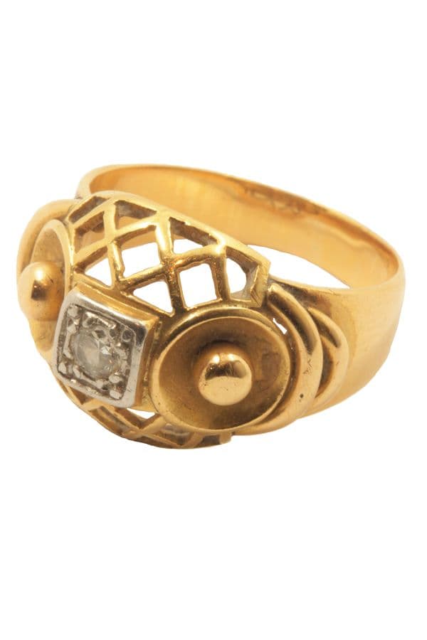BAGUE DIAMANT ANNÉES 50' — vue 3