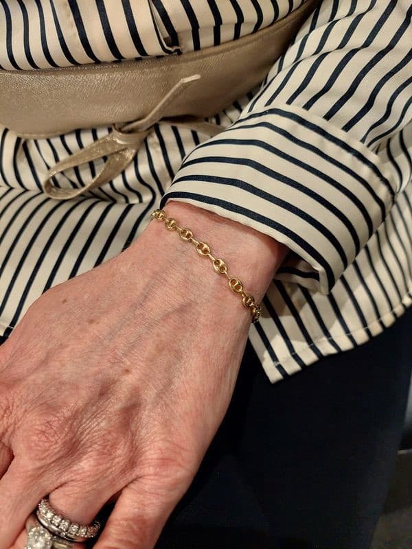 BRACELET MAILLE GRAIN DE CAFÉ — vue 2