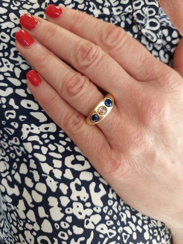 BAGUE JONC DIAMANT — vue 2