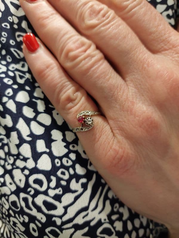 TOI ET MOI ANCIEN RUBIS ET DIAMANTS — vue 2