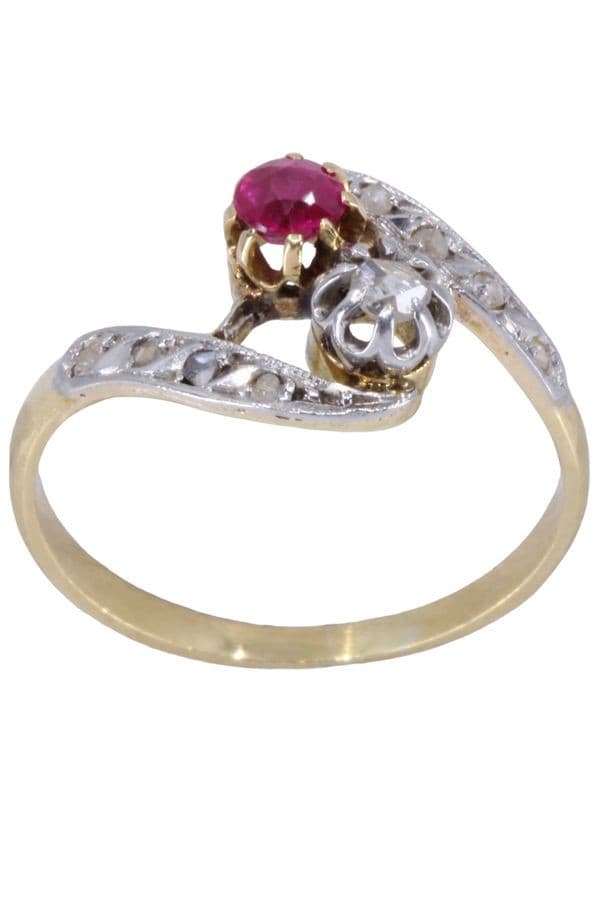 TOI ET MOI ANCIEN RUBIS ET DIAMANTS — vue 1