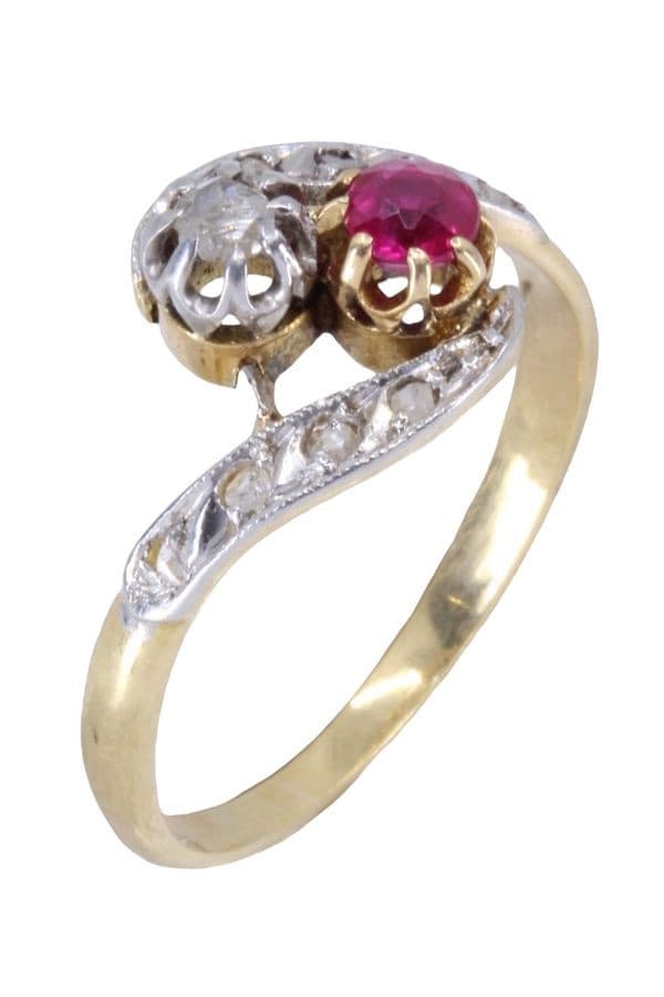 TOI ET MOI ANCIEN RUBIS ET DIAMANTS — vue 3