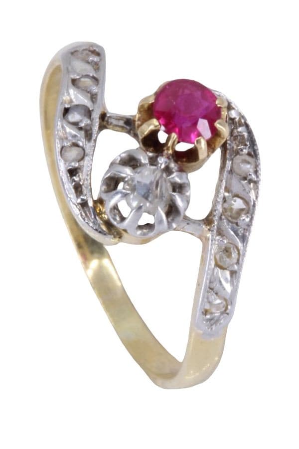 TOI ET MOI ANCIEN RUBIS ET DIAMANTS — vue 4