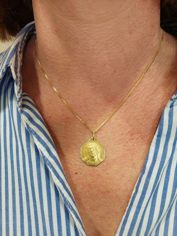 MÉDAILLE CHRIST SIGNÉE MONIER — vue 2