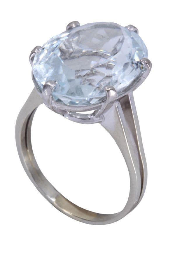 BAGUE MODERNE AIGUE-MARINE — vue 4