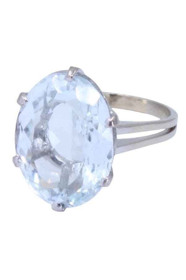 BAGUE MODERNE AIGUE-MARINE — vue 5