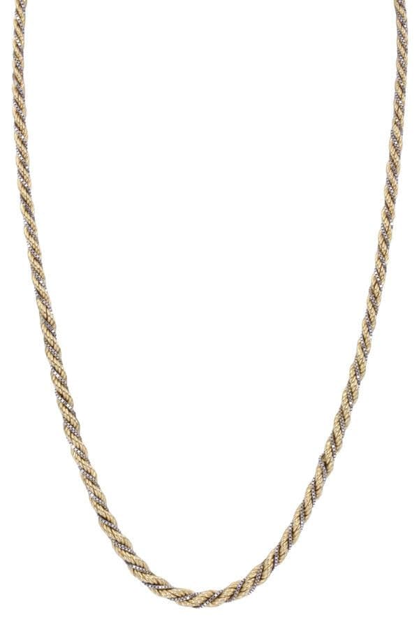 COLLIER MAILLE TORSADÉE EN CHUTE — vue 1