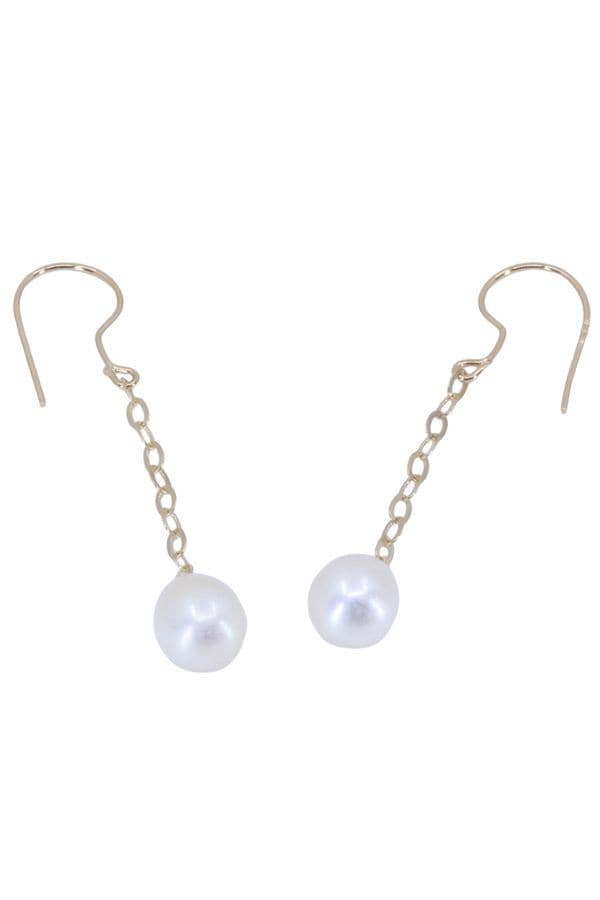 BOUCLES D'OREILLES PENDANTES PERLES — vue 3