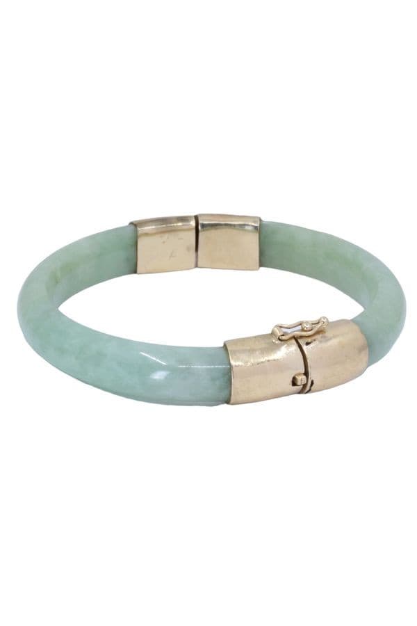 BRACELET JONC OUVRANT EN JADE — vue 1